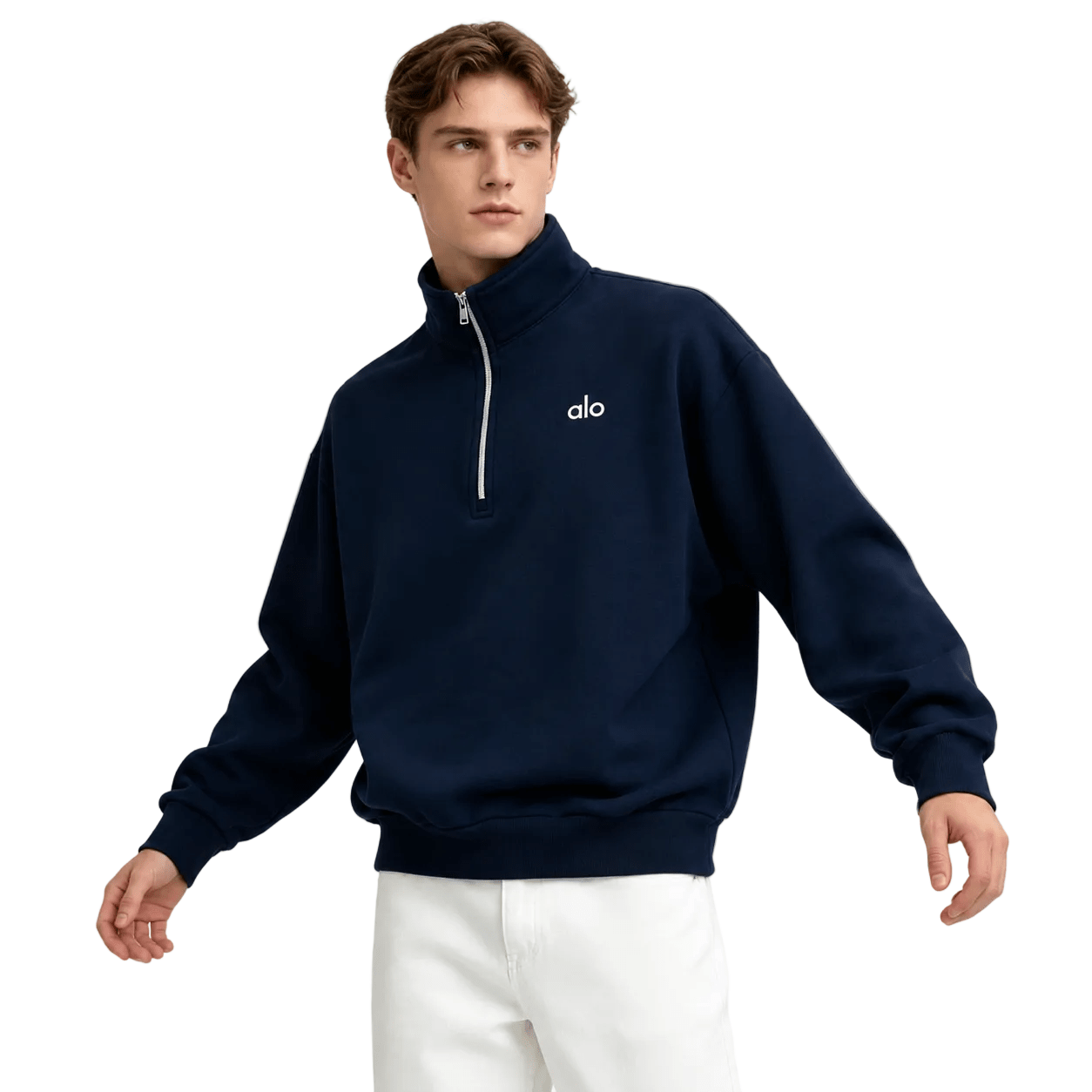 Alo Accolade quarter zip sweater Navy