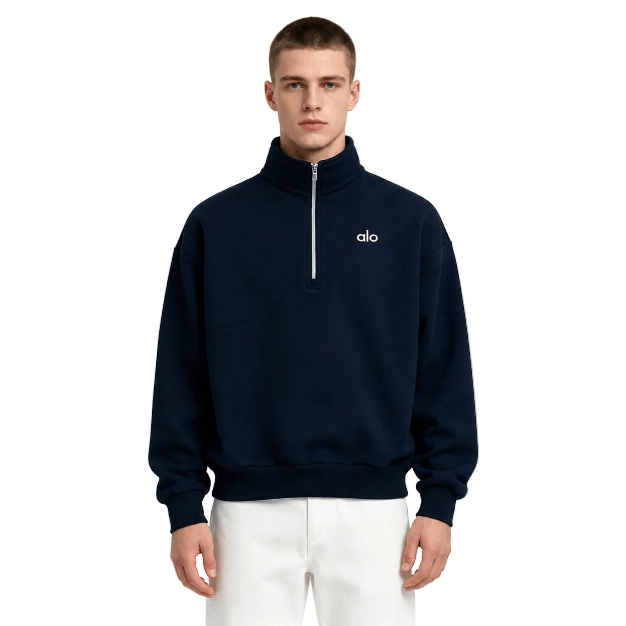 Alo Accolade quarter zip sweater Navy
