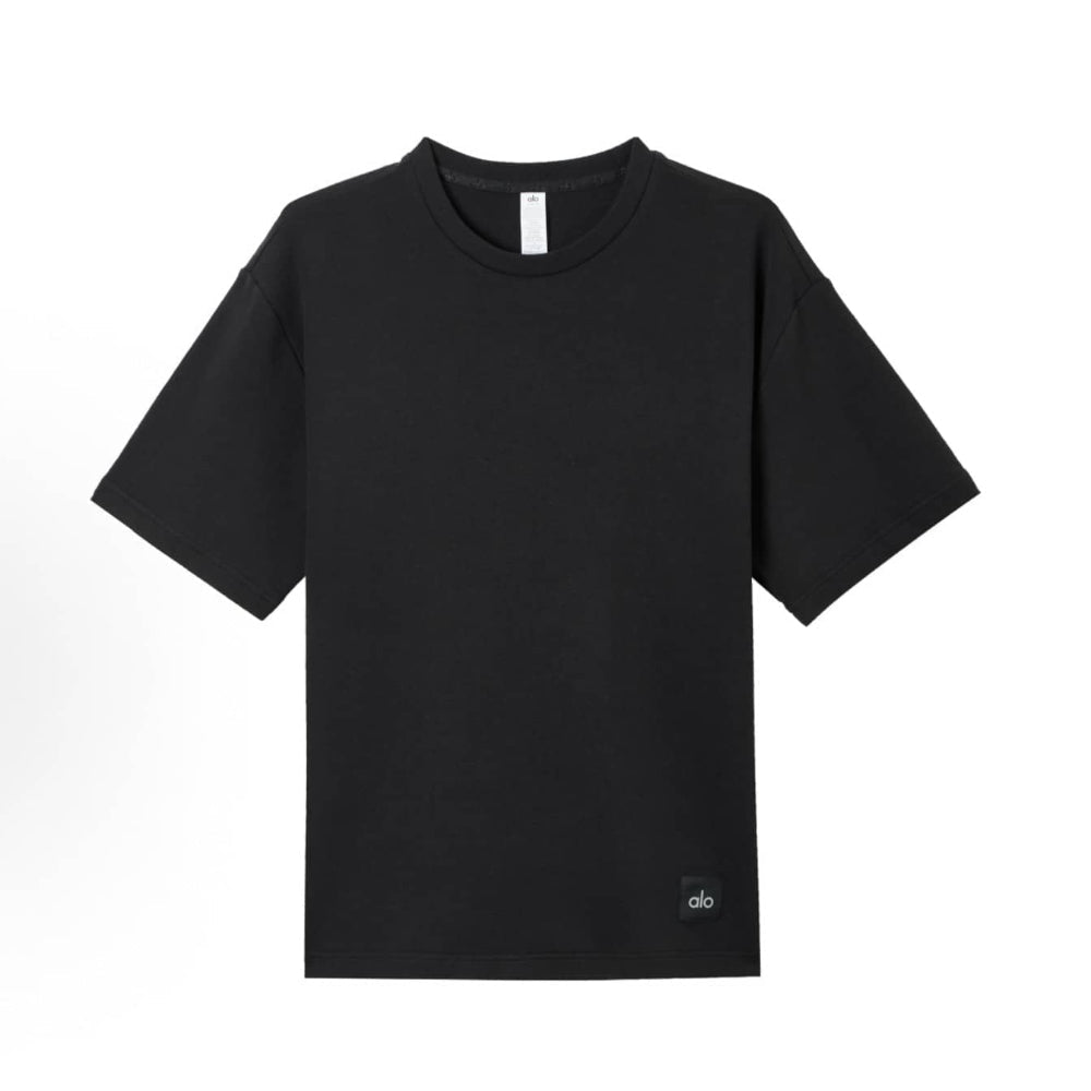 Alo Double Take Crew Neck Short Sleeve TShirt Black