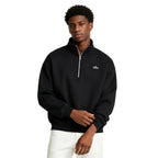 ALO YOGA ACCOLADE 1 4 ZIP BLACK SWEATSHIRT