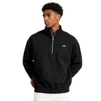 ALO YOGA ACCOLADE 1 4 ZIP BLACK SWEATSHIRT