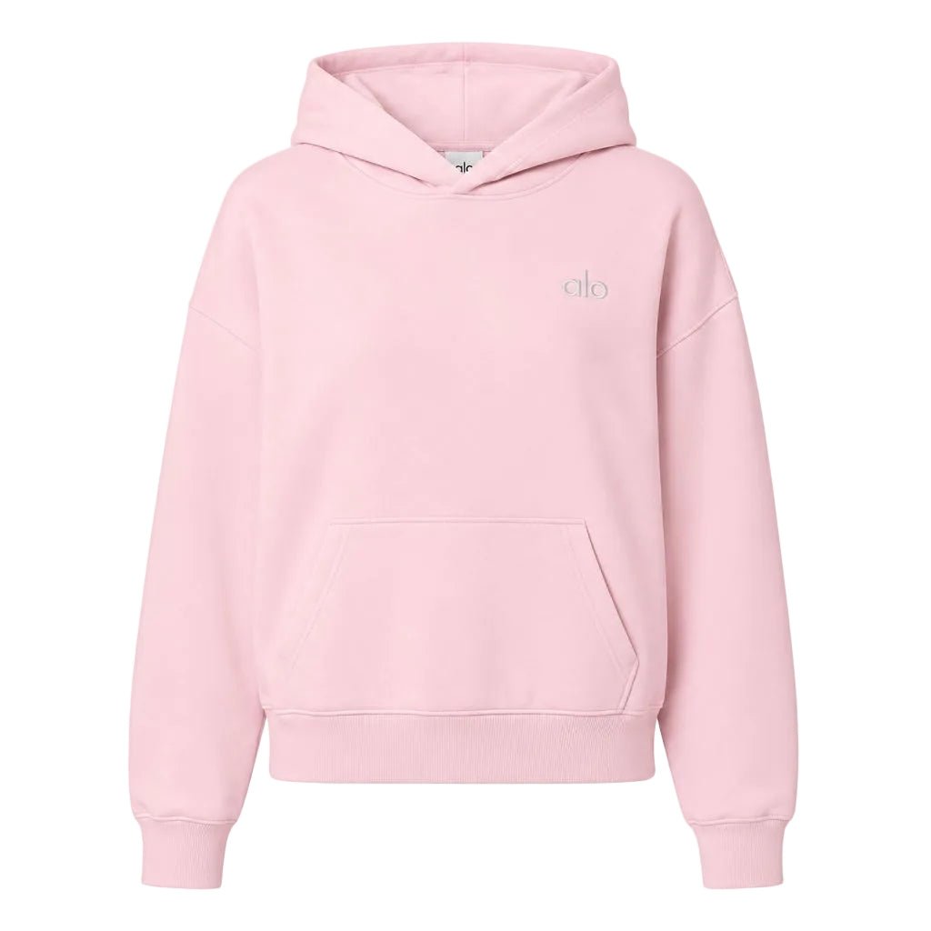 Alo Yoga Accolade Cotton Blend Hoodie Ballet Pink