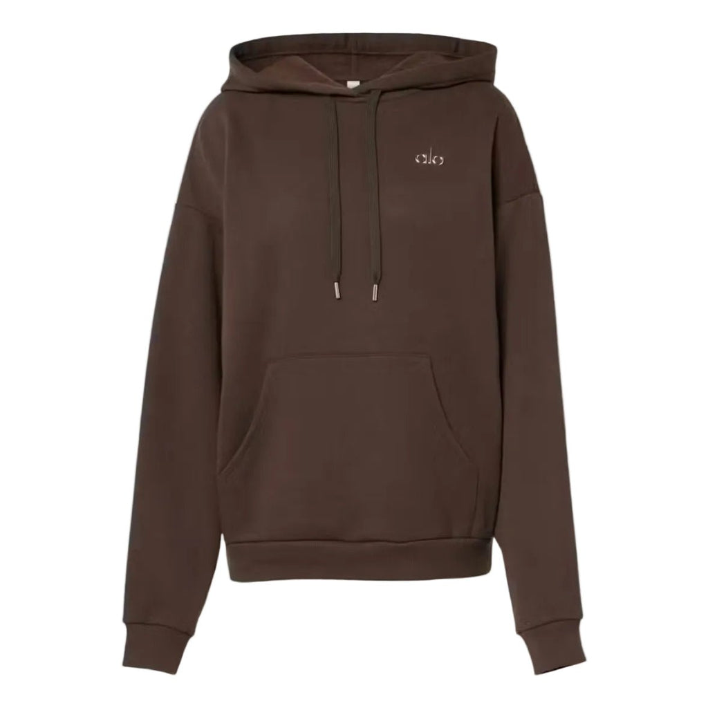 Alo Yoga Accolade Cotton Blend Hoodie Espresso