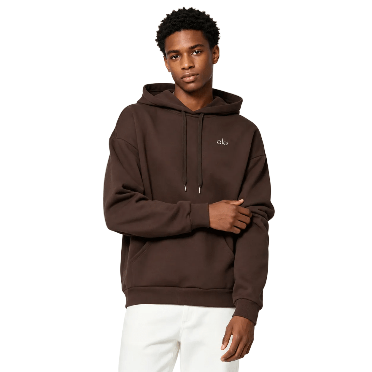 Alo Yoga Accolade Cotton Blend Hoodie Espresso