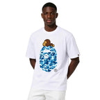 Bape ABC Camo Milo On Big Ape Tee FW25 White Blue