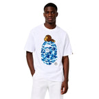 Bape ABC Camo Milo On Big Ape Tee FW25 White Blue
