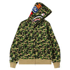BAPE ABC Camo Shark Full Zip Hoodie Green