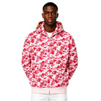 BAPE ABC Camo Shark Full Zip Hoodie Pink