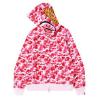 BAPE ABC Camo Shark Full Zip Hoodie Pink