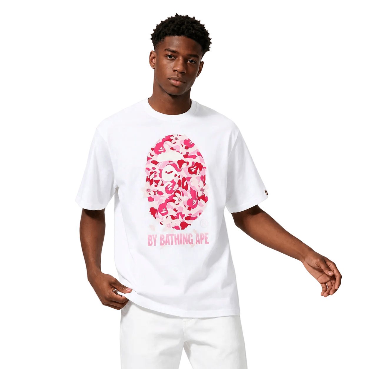 BAPE ABC Sakura Camo By Bathing Ape Tee SS26 White