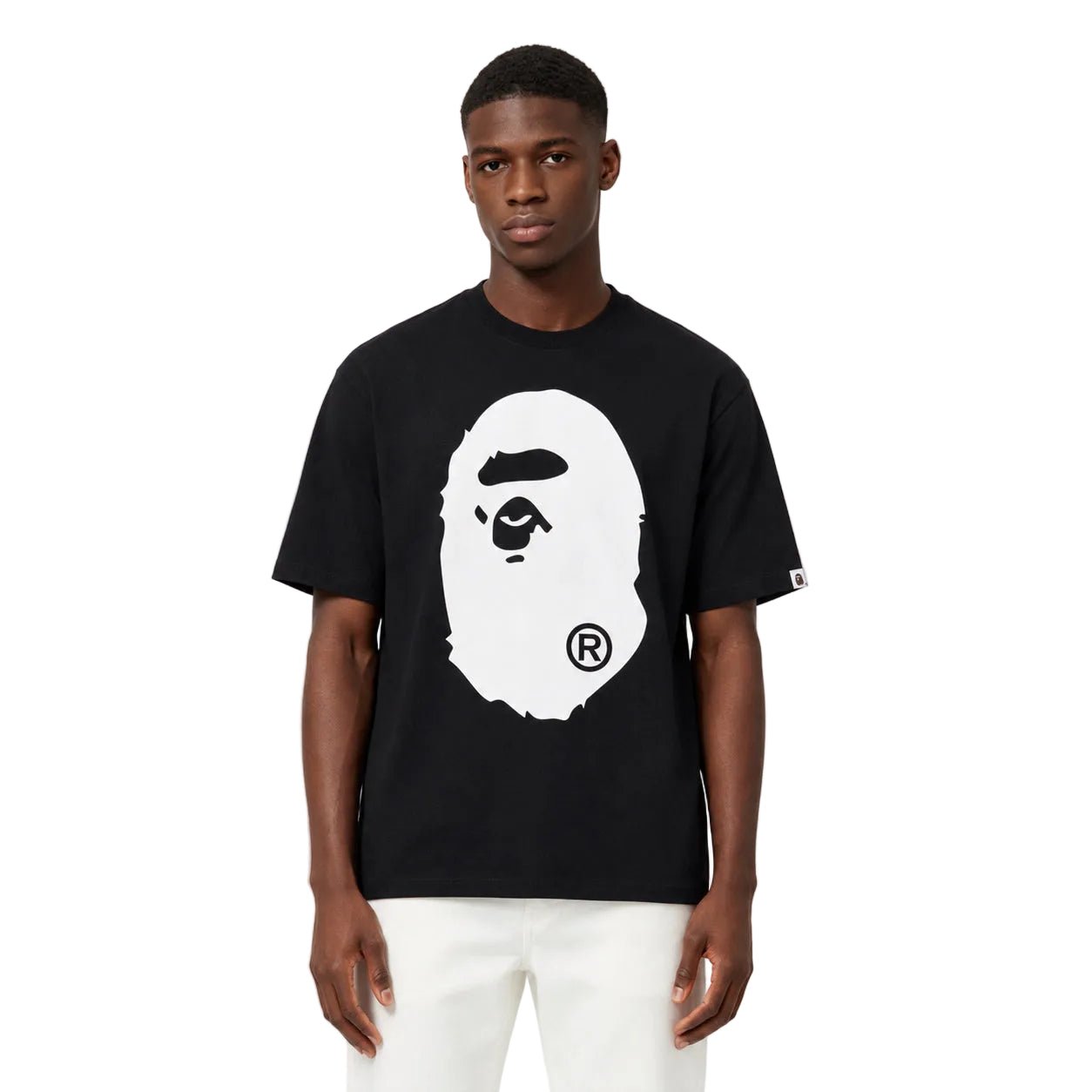 Bape Bicolor Big Ape Head Tee Black