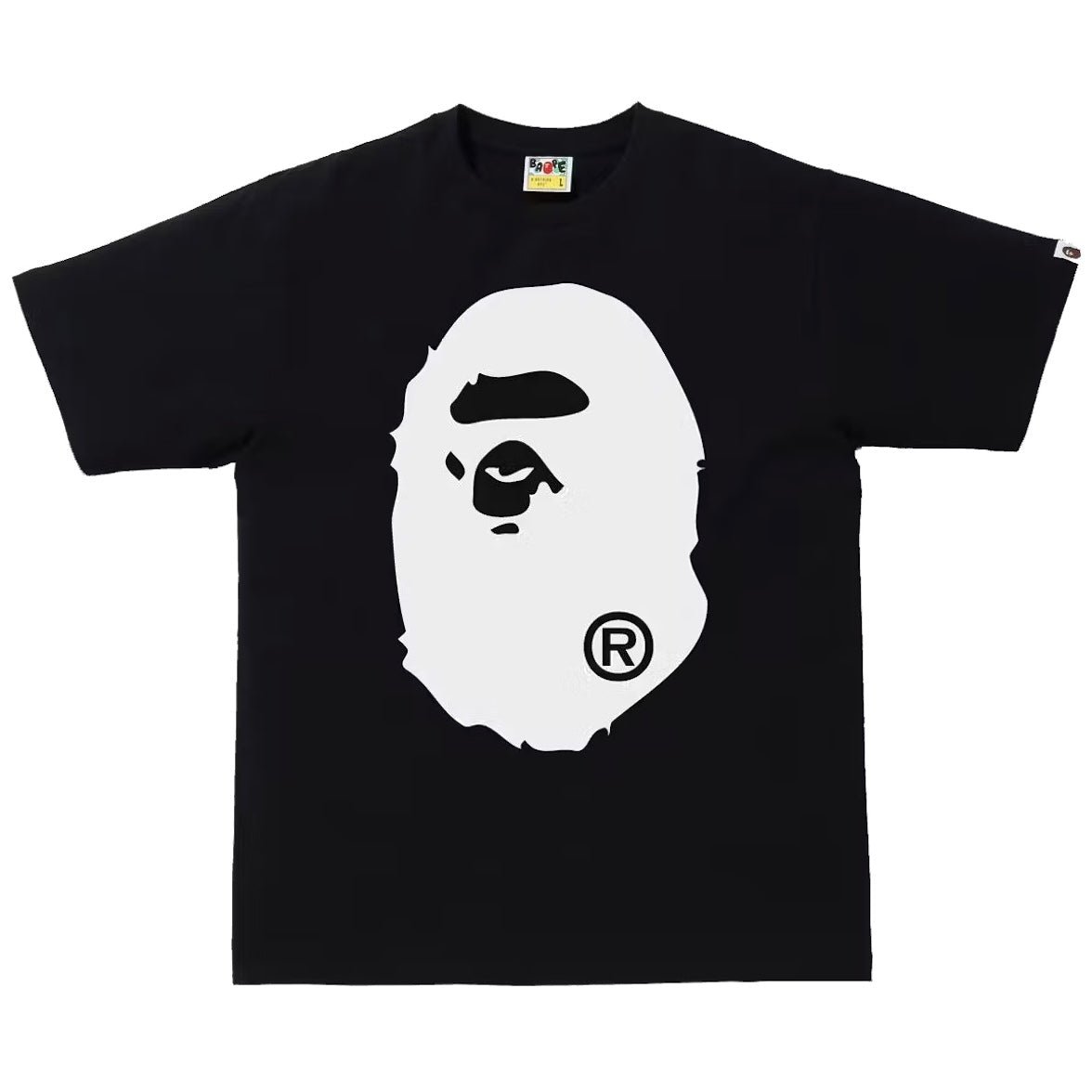Bape Bicolor Big Ape Head Tee Black