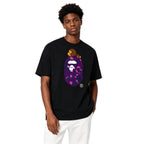 Bape Color Camo Milo On Big Ape Tee Black Purple