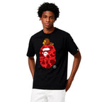 Bape Color Camo Milo On Big Ape Tee Black Red