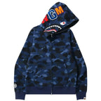 BAPE Color Camo Shark Full Zip Hoodie Navy