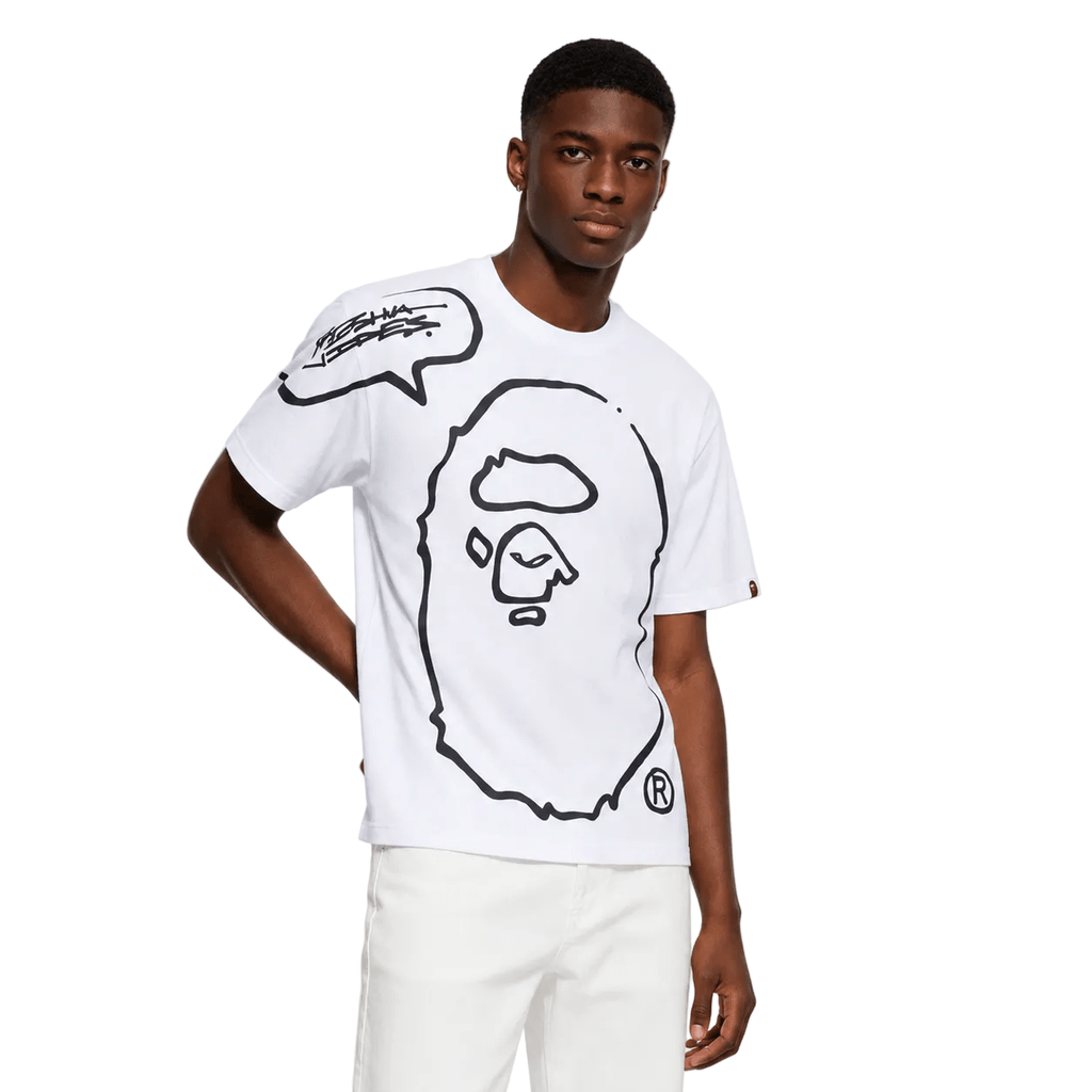 BAPE x Joshua Vides Ape Head Tee White