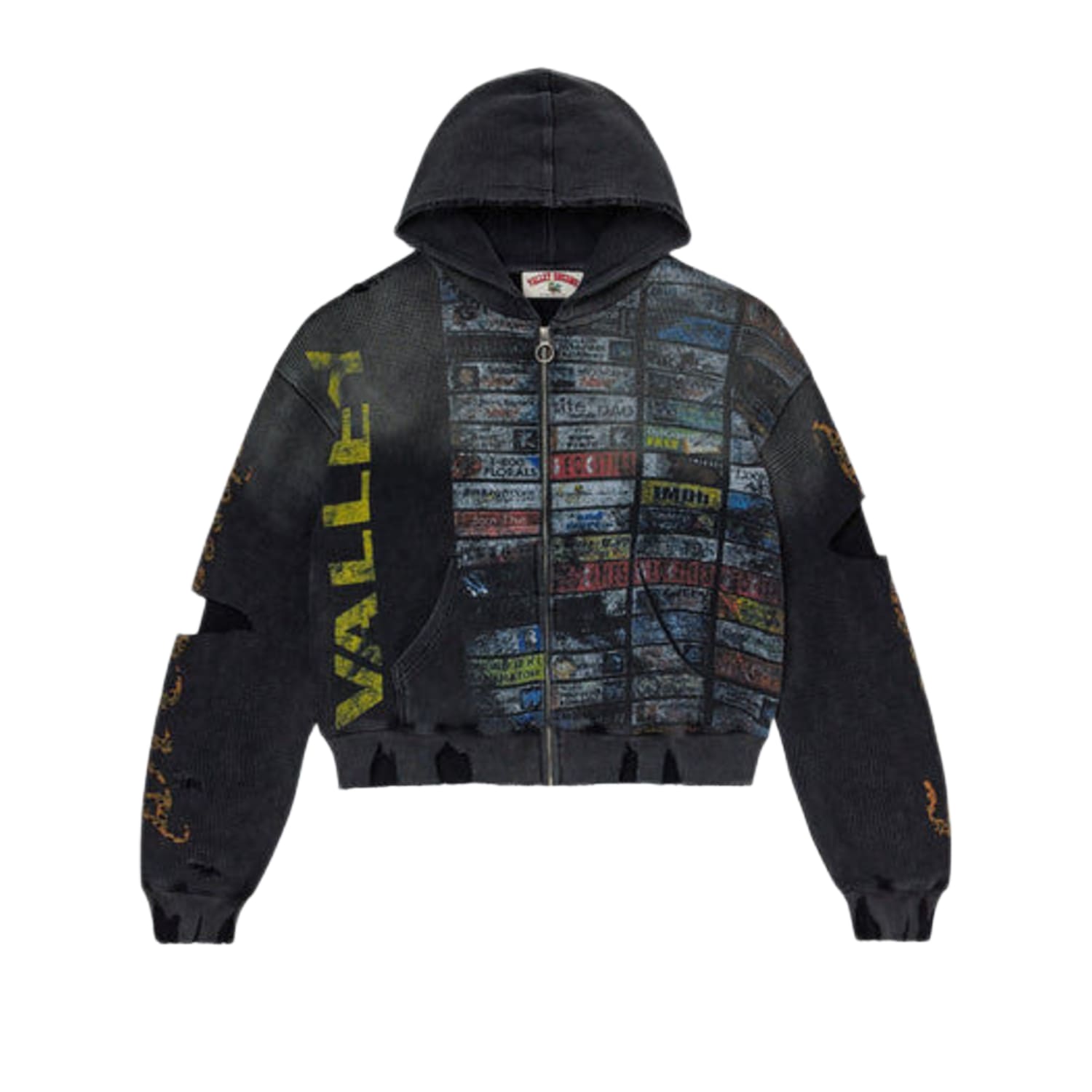 Vale Forever Glitch Zip Hoodie Black