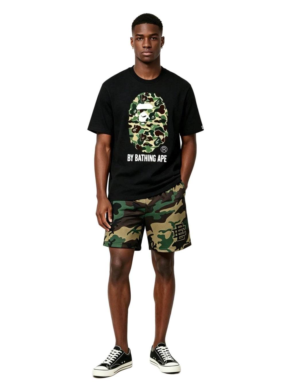 Eric Emanuel EE Basic Core Short  Green Black Camo