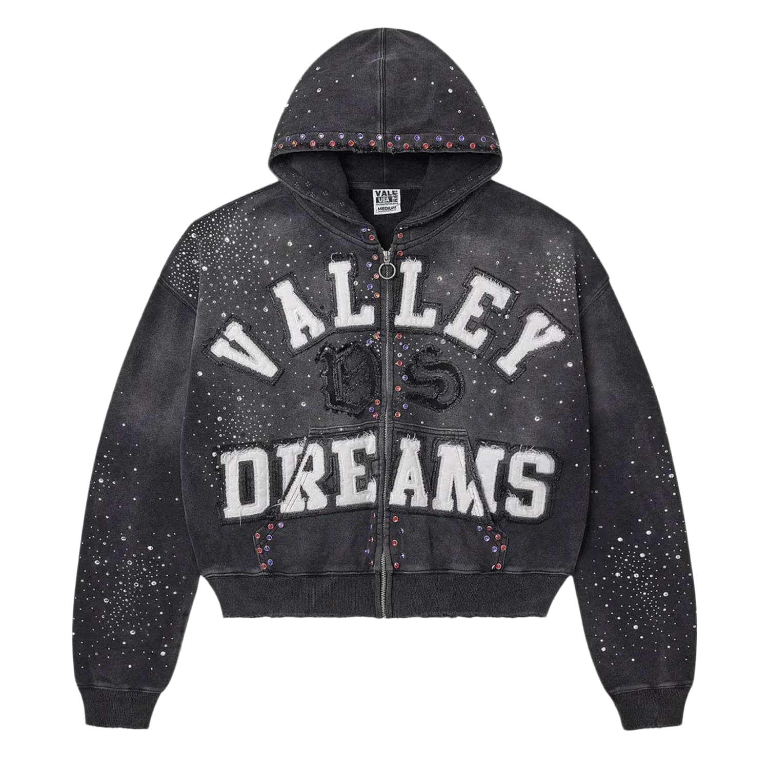 Vale Forever Classico Zip Up Hoodie Black