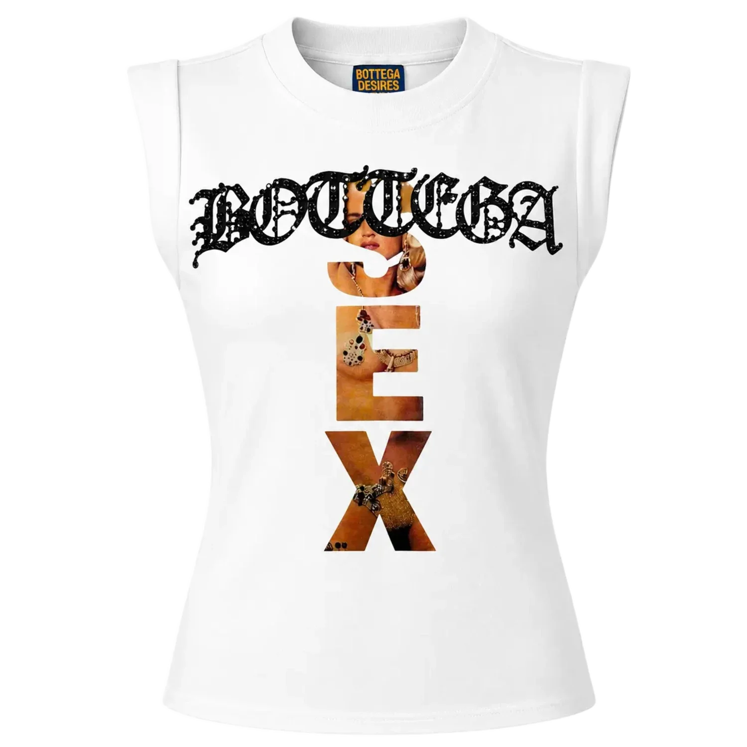 Bottega Desires Women's Madonna Sleeveless T-Shirt White