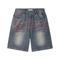 Vale Forever Iced Out Jean Shorts Blue