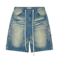 Vale Forever Sirens Crystal Jean Shorts Blue