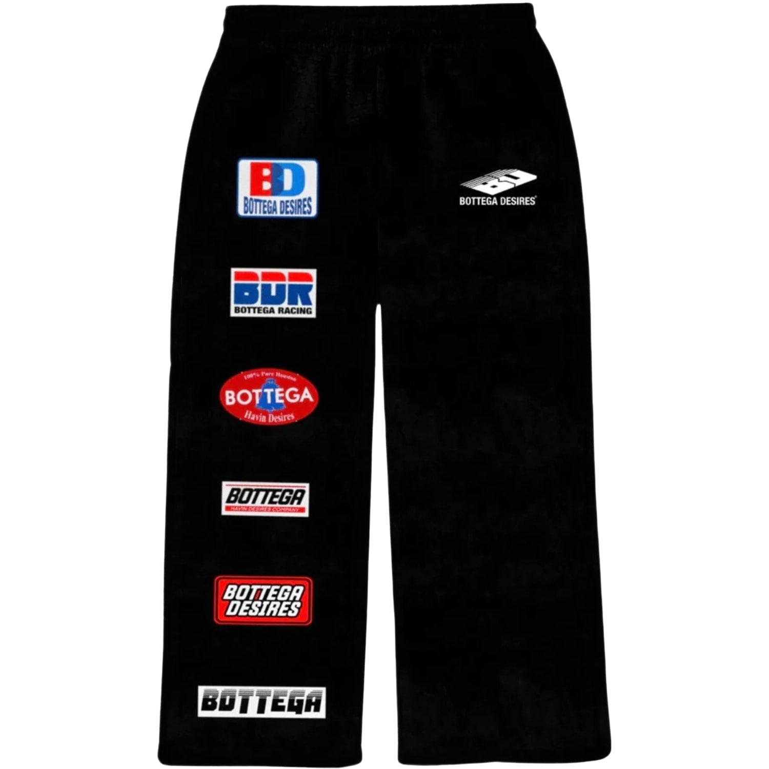 Bottega Desires Patches Sweatpants Black