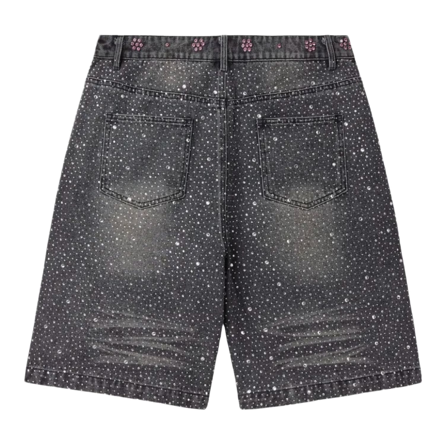 Vale Forever Iced Out Jean Shorts Black