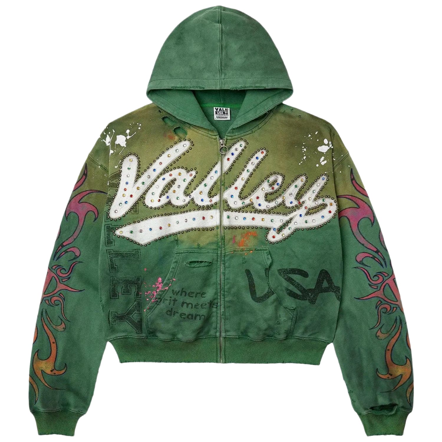 Vale Forever Inferno Zip Up Green