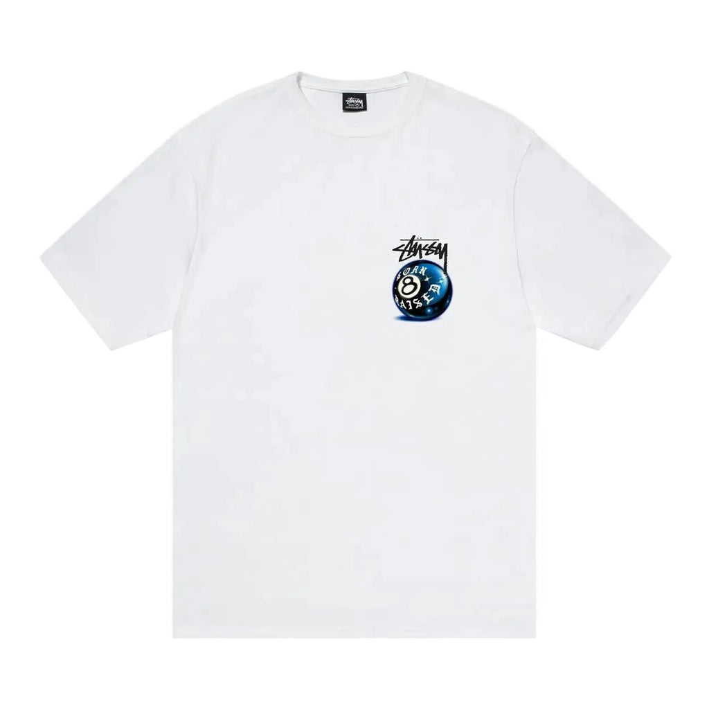 Stussy Born X Raised 8 Ball Tee White