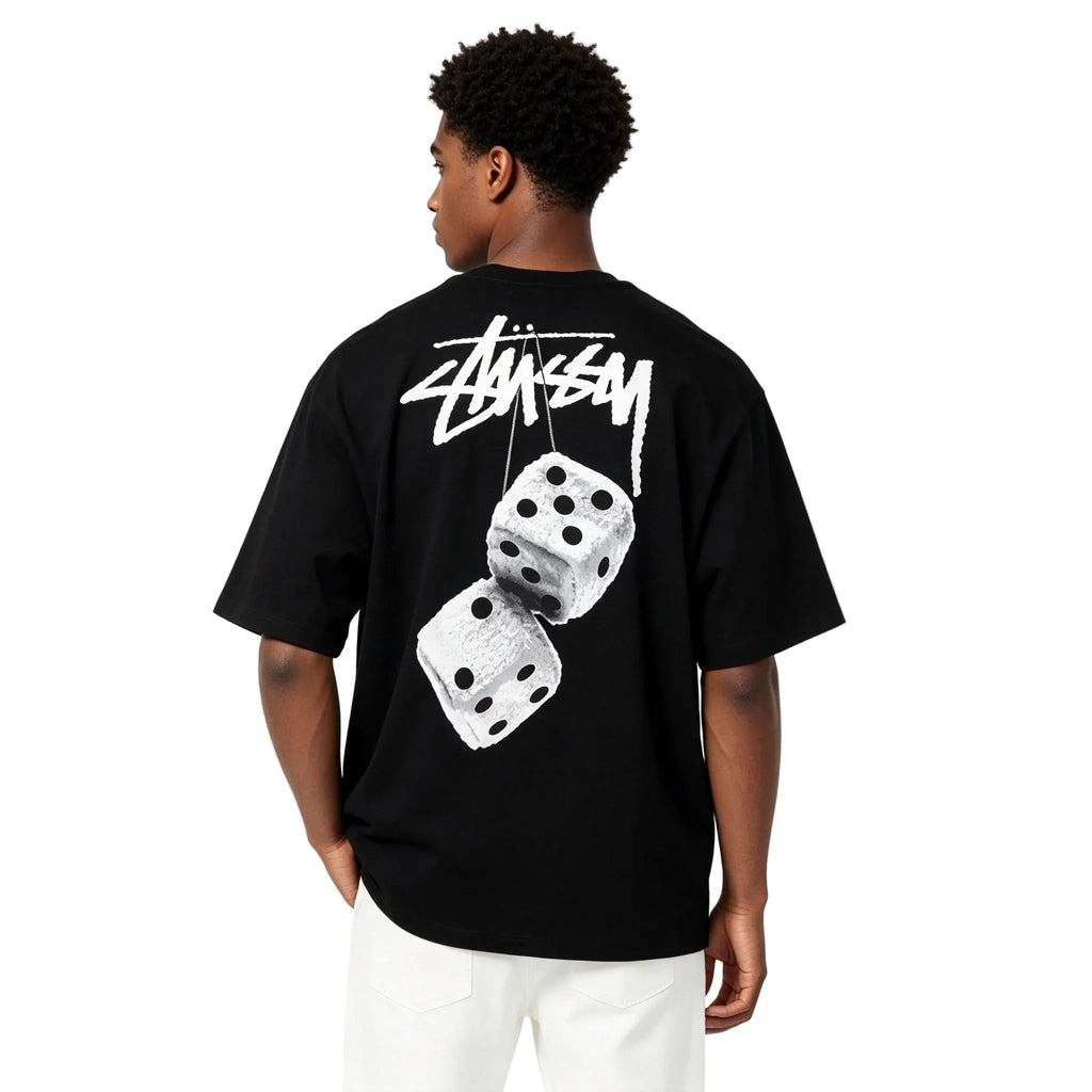 Stussy Fuzzy Dice Tee Black