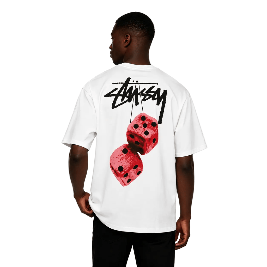 Stussy Fuzzy Dice Tee White