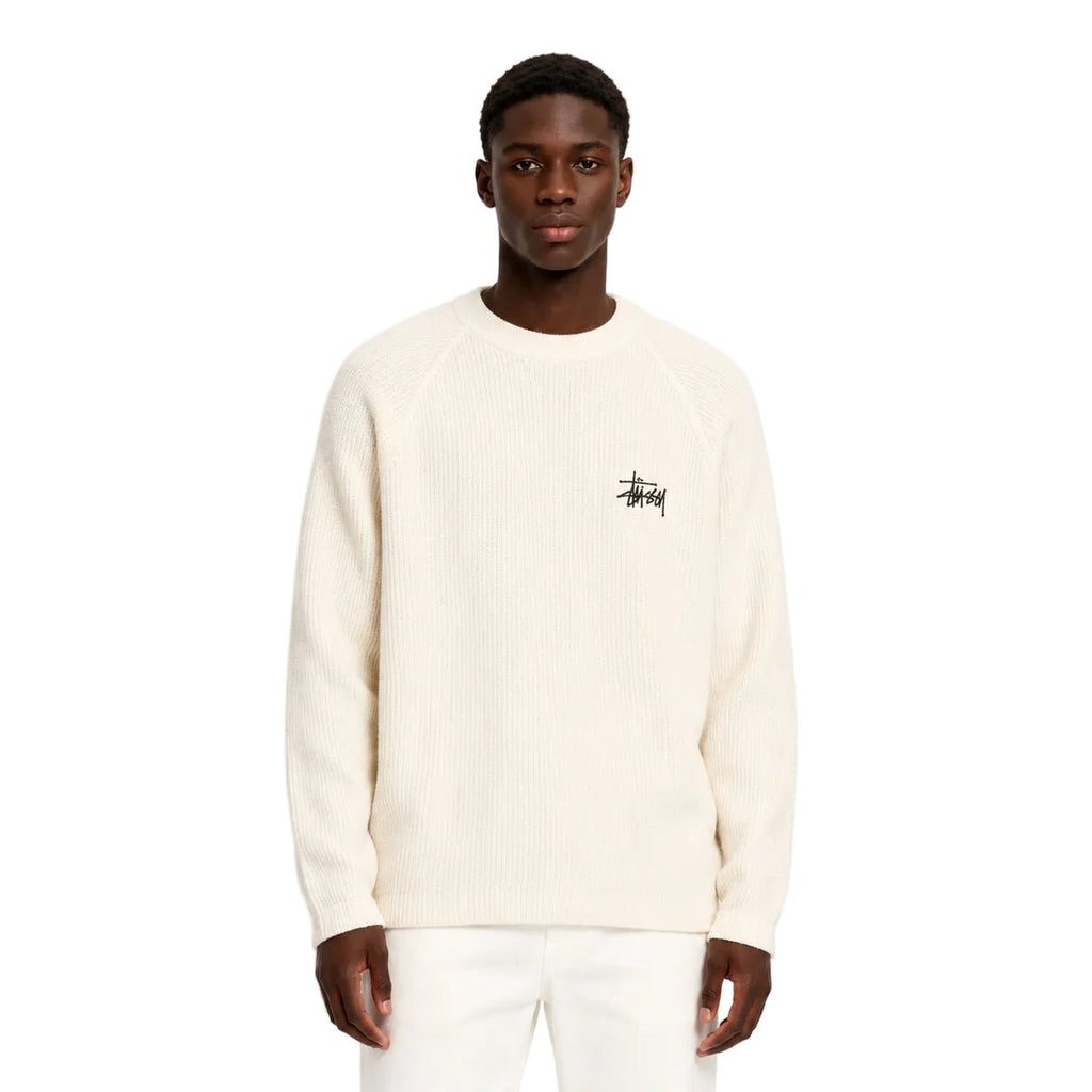 Stussy Raglan Thermal Long-Sleeve Crew Bone