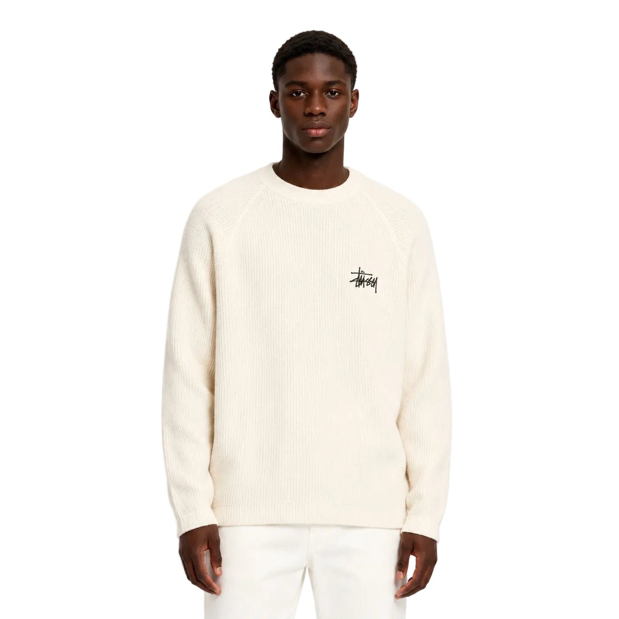 Stussy Raglan Thermal Long-Sleeve Crew Bone
