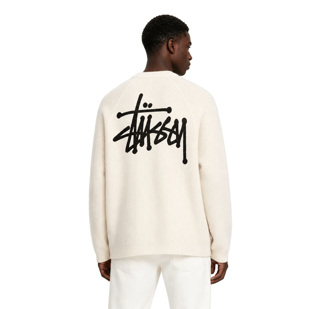 Stussy Raglan Thermal Long-Sleeve Crew Bone