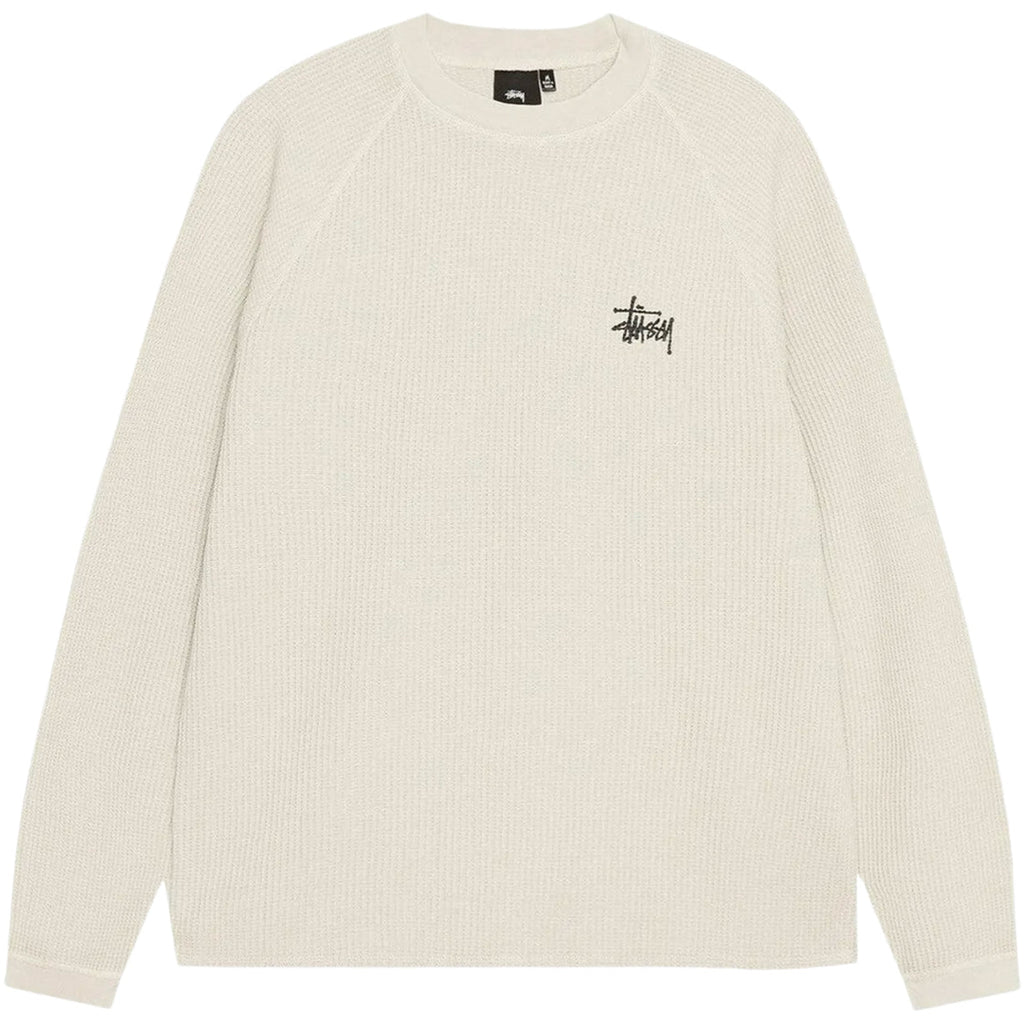 Stussy Raglan Thermal Long-Sleeve Crew Bone