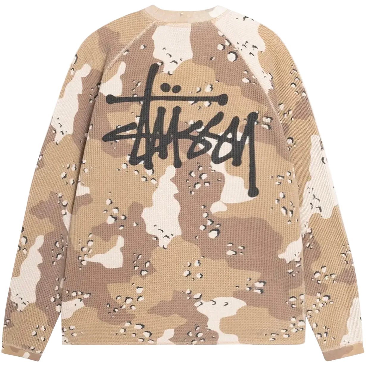 Stussy Raglan Thermal Long-Sleeve Crew Desert Camo