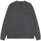 Stussy Raglan Thermal Long-Sleeve Crew Washed Black