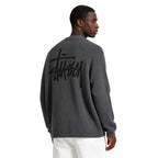 Stussy Raglan Thermal Long-Sleeve Crew Washed Black