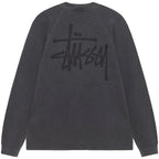 Stussy Raglan Thermal Long-Sleeve Crew Washed Black