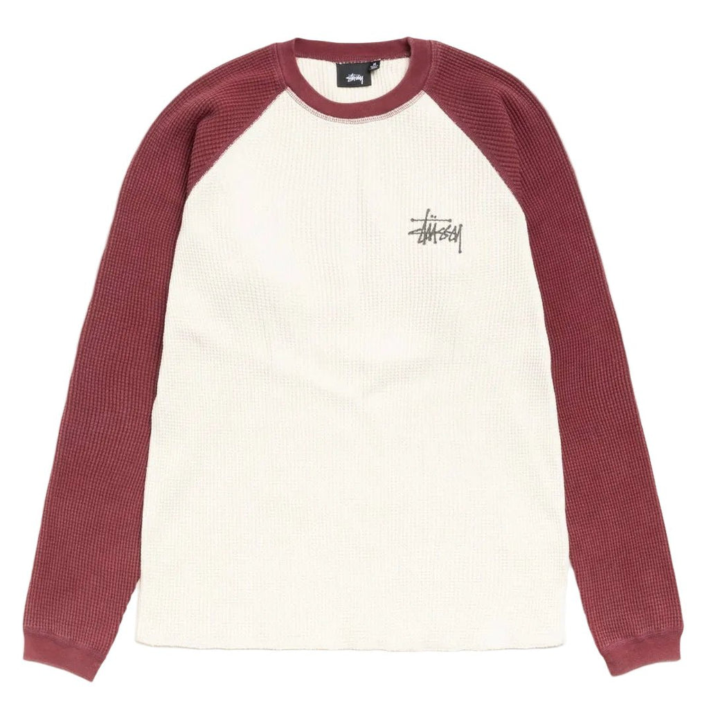 Stussy Thermal 2 Tone Raglan Shirt White