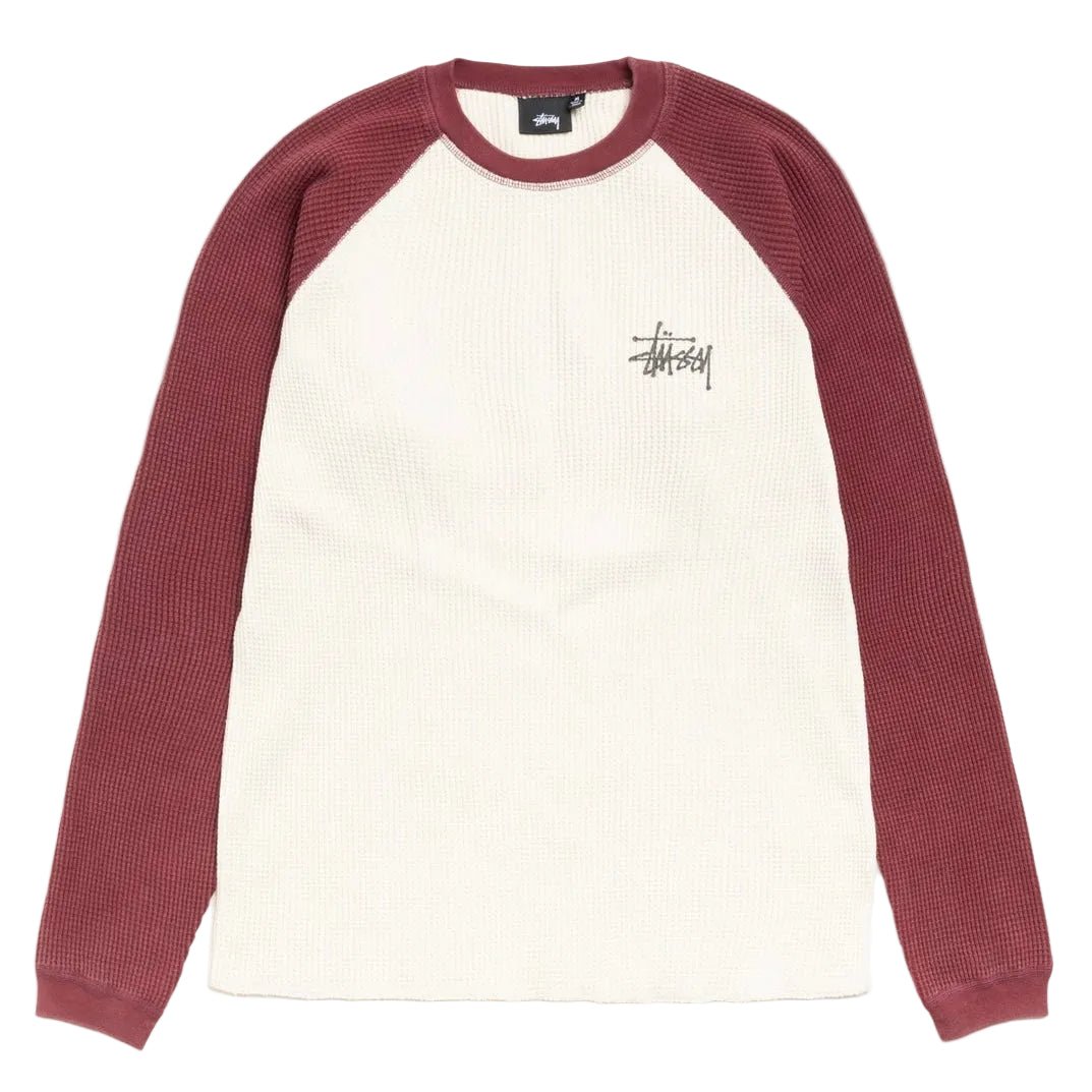 Stussy Thermal 2 Tone Raglan Shirt White