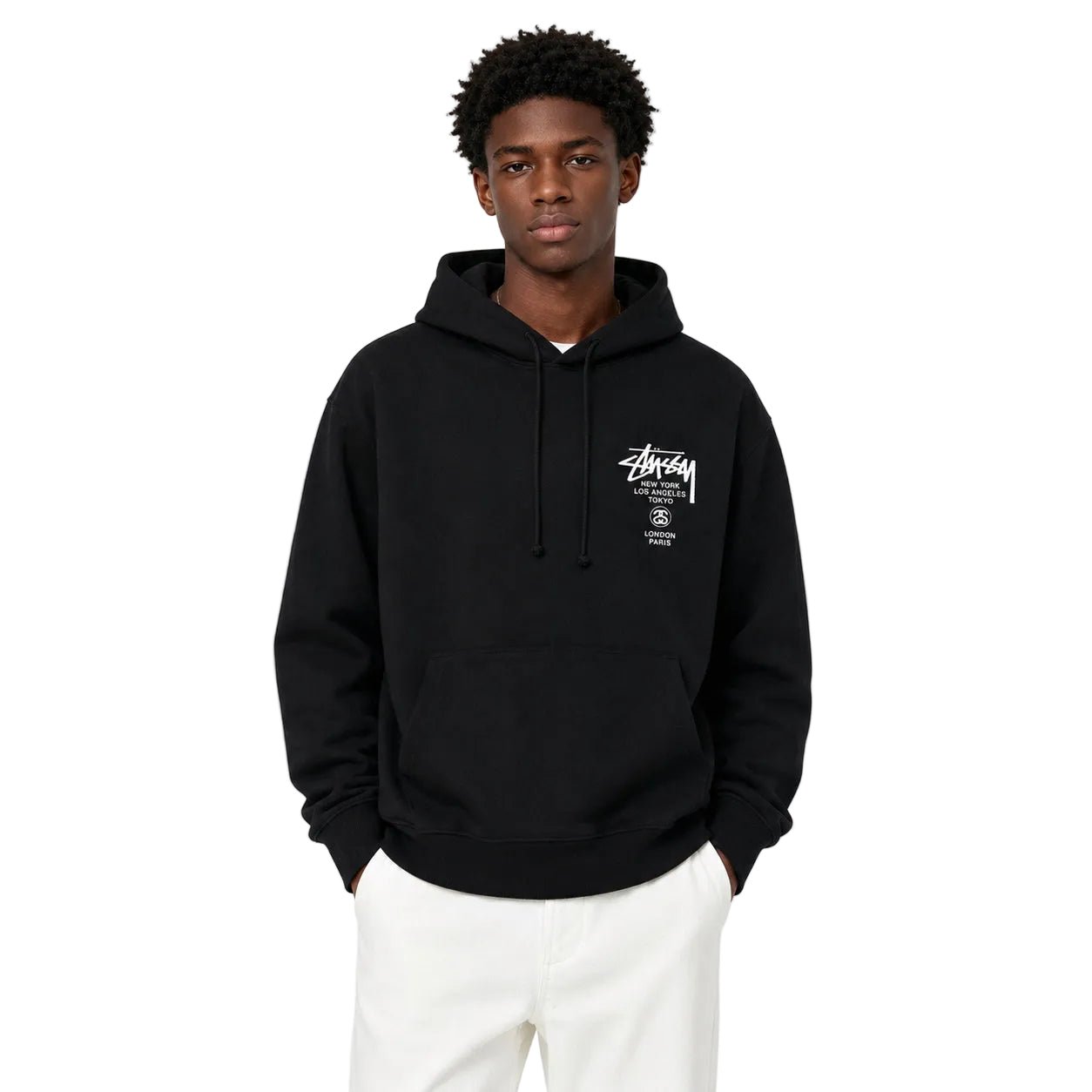 Stussy World Tour Hoodie Black