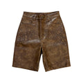 Bottega Desires Leather Shorts Brown