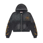 Vale Forever Reborn Waffle Zip Up Hoodie Black