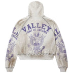 Vale Forever Army Zip Up Hoodie Grey